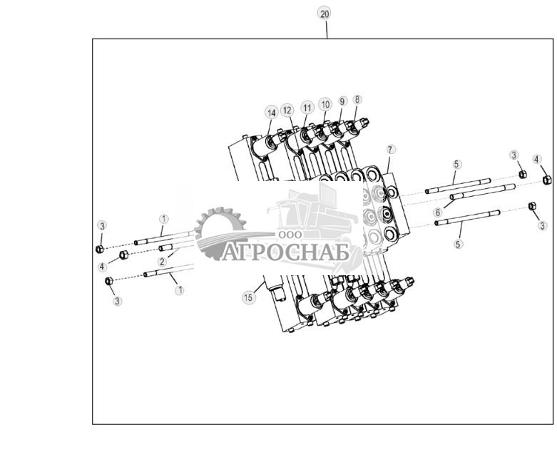 Электрогидравлический 5-функциональный клапан (задний) (Grade Pro) - ST3639 602.jpg